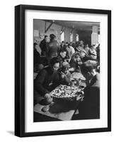 Japanese Go Game Being Played at Alien Relocation Camp-Hansel Mieth-Framed Photographic Print