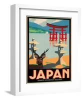 Japanese Government Railways - Hakone Shrine, Lake Ashi, Japan-Pieter Irwin Brown-Framed Giclee Print