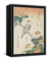 Japanese Grosbeak and Four-O'Cloks, C. 1833-Katsushika Hokusai-Framed Stretched Canvas