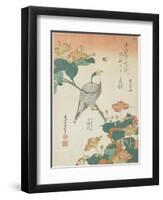 Japanese Grosbeak and Four-O'Cloks, C. 1833-Katsushika Hokusai-Framed Giclee Print