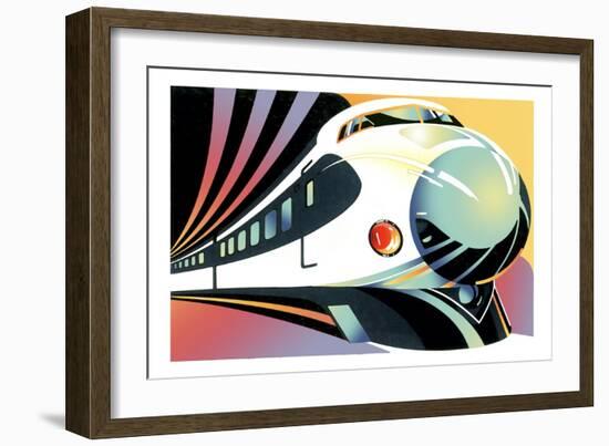 Japanese High Speed Train-David Chestnutt-Framed Giclee Print