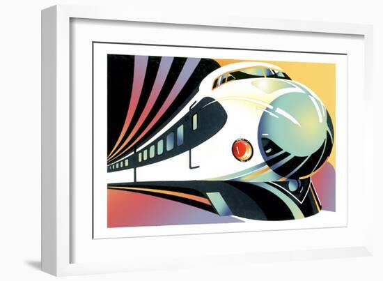 Japanese High Speed Train-David Chestnutt-Framed Giclee Print