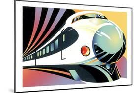 Japanese High Speed Train-David Chestnutt-Mounted Giclee Print