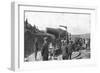 Japanese Howitzer Battery before Port Arthur, Russo-Japanese War, 1904-5-null-Framed Giclee Print