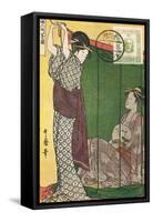 Japanese Illustration, Two Geishas-null-Framed Stretched Canvas