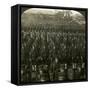 Japanese Infantry at the Emperor's Birthday Review, Tokyo, Japan-null-Framed Stretched Canvas