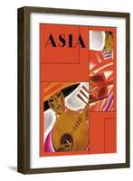Japanese Instrument Player-Frank Mcintosh-Framed Art Print