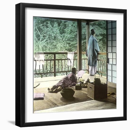 Japanese Interior, 1900-1905-Leon, Levy et Fils-Framed Photographic Print