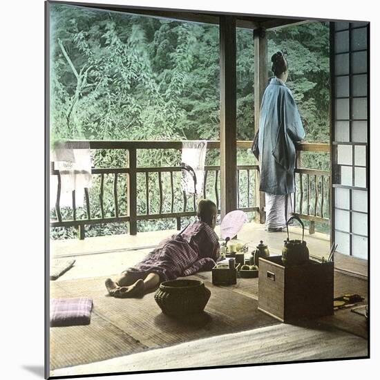 Japanese Interior, 1900-1905-Leon, Levy et Fils-Mounted Photographic Print