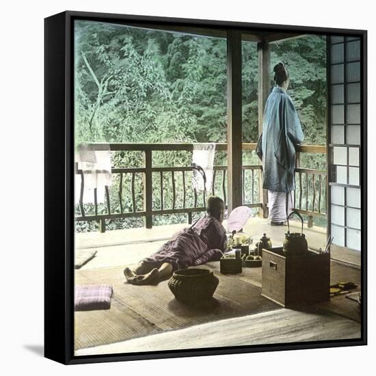 Japanese Interior, 1900-1905-Leon, Levy et Fils-Framed Stretched Canvas