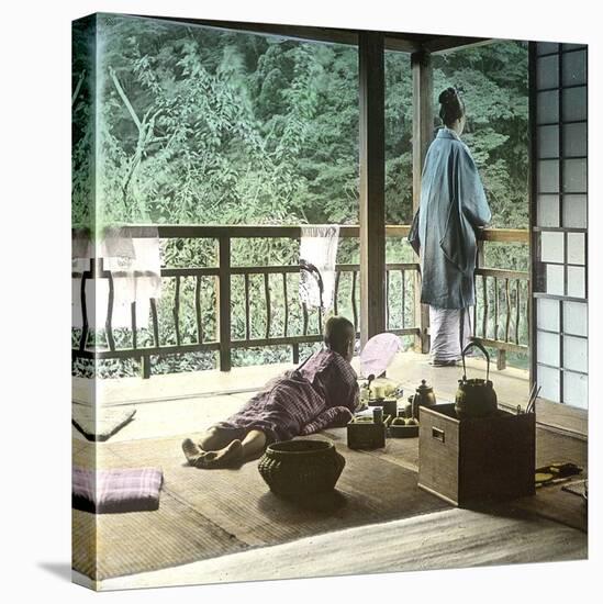 Japanese Interior, 1900-1905-Leon, Levy et Fils-Stretched Canvas