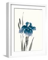 Japanese Iris III Crop Indigo-Chris Paschke-Framed Art Print