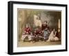 Japanese Kabuki Theatre with Actors Wearing Elaborate Make-Up and Costumes-null-Framed Photographic Print