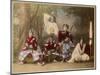 Japanese Kabuki Theatre with Actors Wearing Elaborate Make-Up and Costumes-null-Mounted Photographic Print