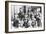 Japanese Kamikaze Pilots Holding Samurai Swords, 1944-45-Japanese Photographer-Framed Photographic Print