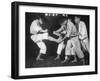 Japanese Karate Student Breaking Boards with Kick-John Florea-Framed Photographic Print