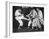 Japanese Karate Student Breaking Boards with Kick-John Florea-Framed Photographic Print