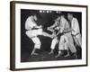 Japanese Karate Student Breaking Boards with Kick-John Florea-Framed Photographic Print