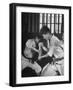 Japanese Karate Student Breaking Boards with Punch-John Florea-Framed Photographic Print