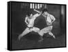 Japanese Karate Students Demonstrating Fighting-null-Framed Stretched Canvas