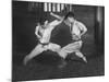 Japanese Karate Students Demonstrating Fighting-null-Mounted Photographic Print