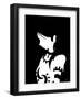 Japanese Kiri-e: Girl Who Indulges to Pensiveness-Kyo Nakayama-Framed Giclee Print