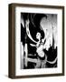 Japanese Kiri-e: Maiden Who Offers the Invocation of Rain-Kyo Nakayama-Framed Giclee Print