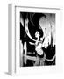 Japanese Kiri-e: Maiden Who Offers the Invocation of Rain-Kyo Nakayama-Framed Giclee Print