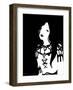 Japanese Kiri-e: The One That Exists in Pupil, Beauty Charm of Woman-Kyo Nakayama-Framed Giclee Print