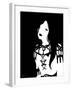 Japanese Kiri-e: The One That Exists in Pupil, Beauty Charm of Woman-Kyo Nakayama-Framed Giclee Print