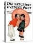 "Japanese Kiss," Saturday Evening Post Cover, January 16, 1926-Henry Soulen-Stretched Canvas