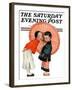 "Japanese Kiss," Saturday Evening Post Cover, January 16, 1926-Henry Soulen-Framed Giclee Print