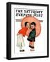 "Japanese Kiss," Saturday Evening Post Cover, January 16, 1926-Henry Soulen-Framed Premium Giclee Print