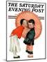 "Japanese Kiss," Saturday Evening Post Cover, January 16, 1926-Henry Soulen-Mounted Premium Giclee Print