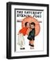 "Japanese Kiss," Saturday Evening Post Cover, January 16, 1926-Henry Soulen-Framed Giclee Print