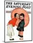 "Japanese Kiss," Saturday Evening Post Cover, January 16, 1926-Henry Soulen-Mounted Giclee Print