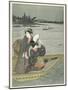 Japanese Ladies Boating-Hishigawa Moronobu-Mounted Photographic Print