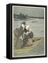 Japanese Ladies Boating-Hishigawa Moronobu-Framed Stretched Canvas