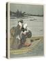 Japanese Ladies Boating-Hishigawa Moronobu-Stretched Canvas