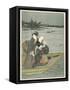 Japanese Ladies Boating-Hishigawa Moronobu-Framed Stretched Canvas