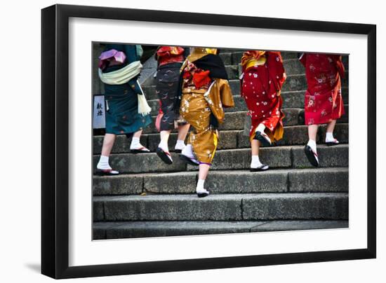 Japanese Ladies in Traditional Dress-Neale Cousland-Framed Photographic Print