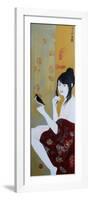 Japanese Lady with Bird, 2015-Susan Adams-Framed Giclee Print