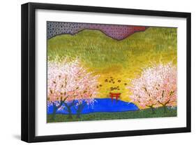 Japanese Lake-John Newcomb-Framed Giclee Print