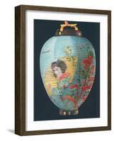 Japanese Lantern, Christmas Card-null-Framed Giclee Print