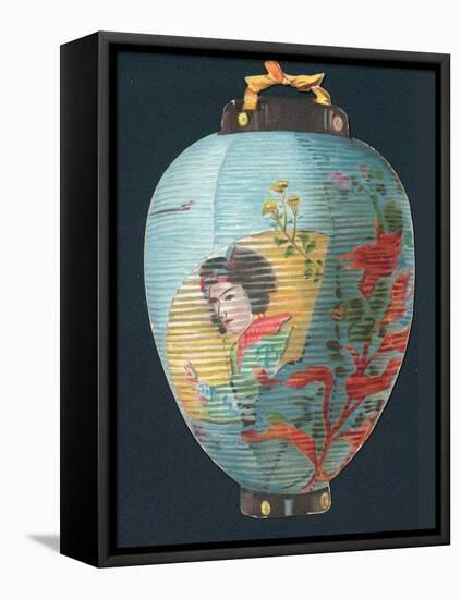 Japanese Lantern, Christmas Card-null-Framed Stretched Canvas
