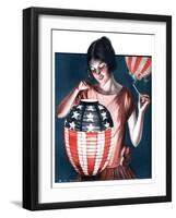 "Japanese Lantern,"June 28, 1924-Katherine R. Wireman-Framed Giclee Print