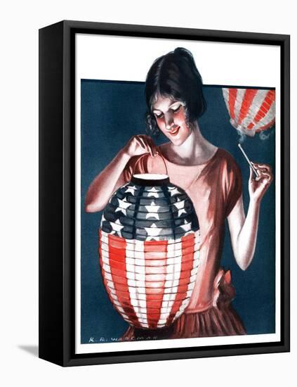 "Japanese Lantern,"June 28, 1924-Katherine R. Wireman-Framed Stretched Canvas