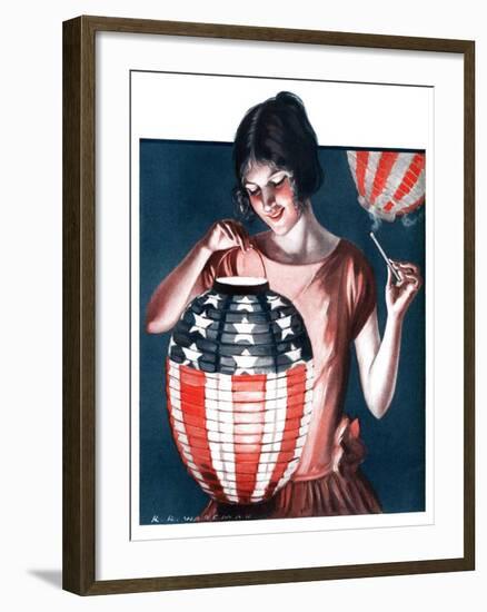 "Japanese Lantern,"June 28, 1924-Katherine R. Wireman-Framed Giclee Print