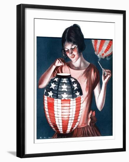 "Japanese Lantern,"June 28, 1924-Katherine R. Wireman-Framed Giclee Print