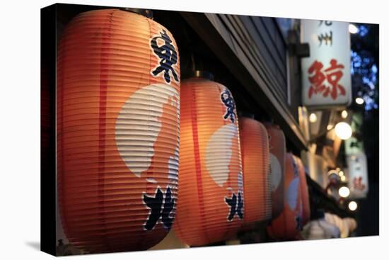 Japanese lanterns, Ginza district, Tokyo, Japan, Asia-David Pickford-Stretched Canvas